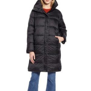 halogen hooded puffer jacket